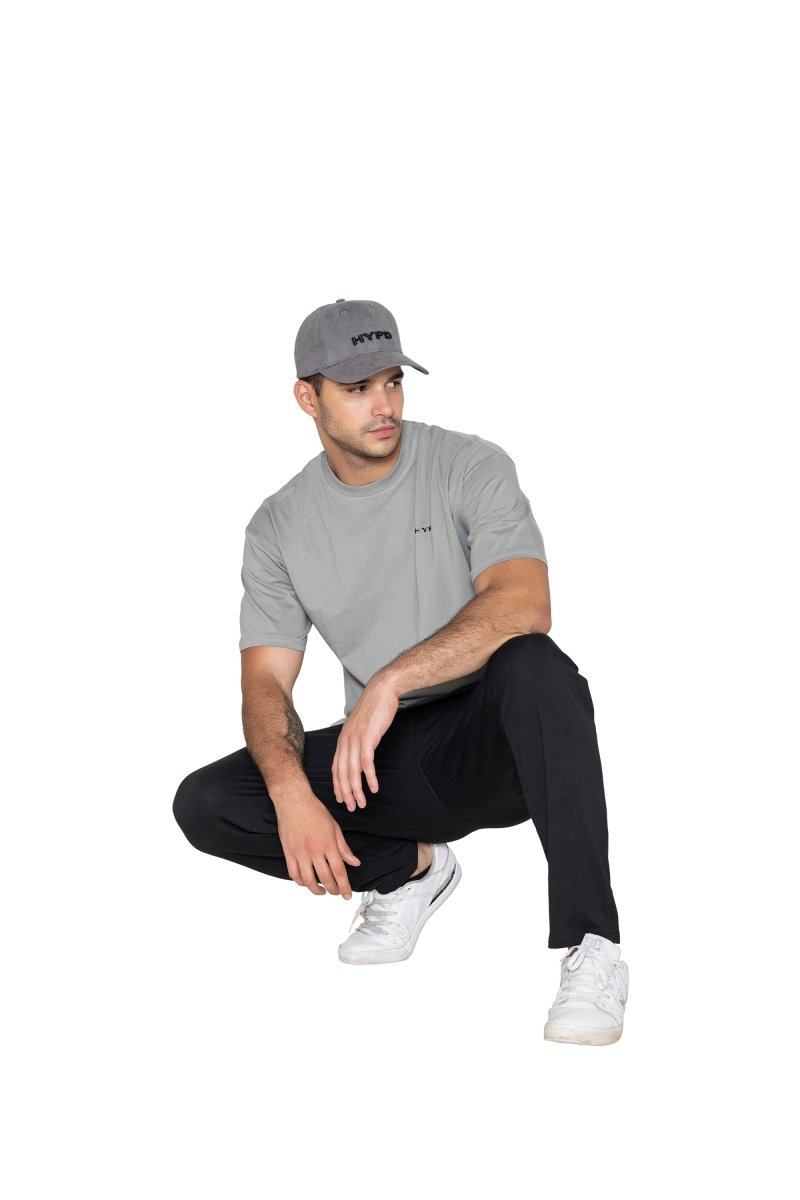 Light Grey Solid Oversized T-Shirt - HYPD Sports