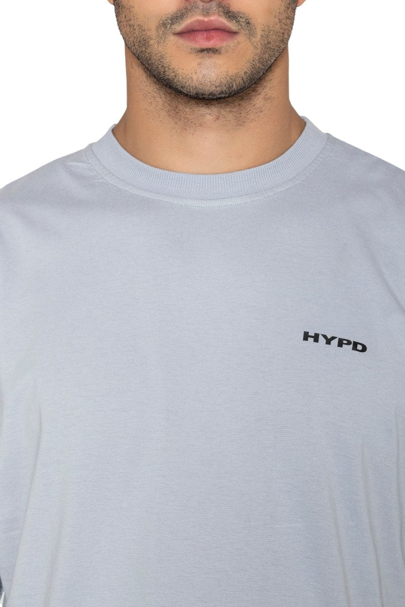 Light Grey Solid Oversized T-Shirt - HYPD Sports