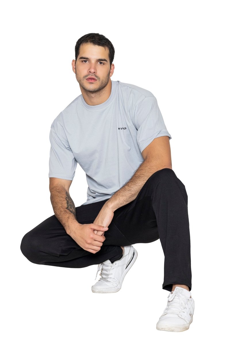 Light Grey Solid Oversized T-Shirt - HYPD Sports