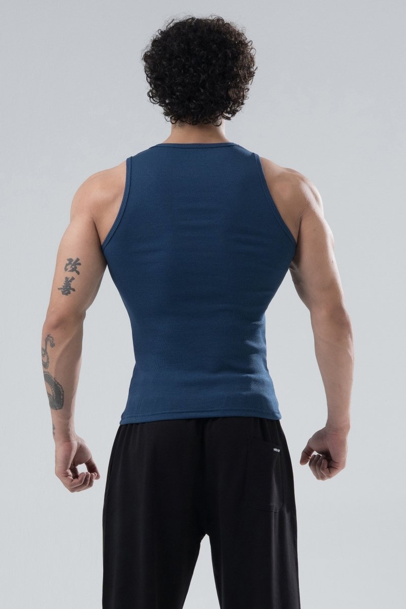 Midnight Blue Signature Ribbed Vest