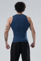 Midnight Blue Signature Ribbed Vest