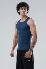Midnight Blue Signature Ribbed Vest