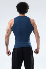 midnight blue signature ribbed vest men 