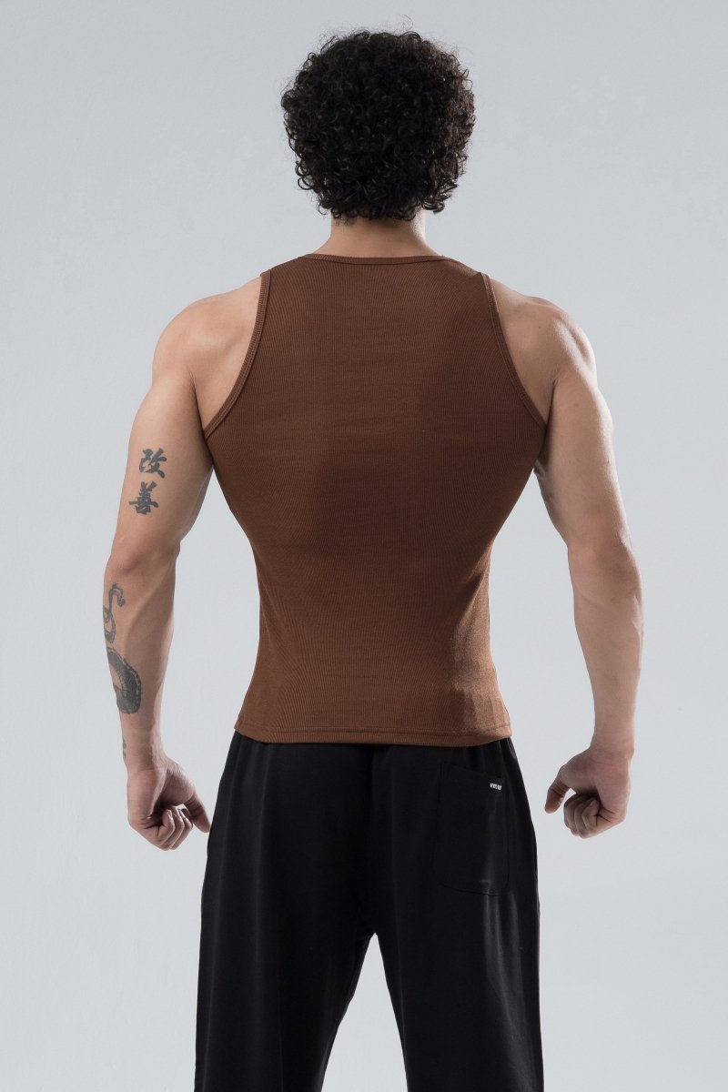 Mocha Signature Ribbed Vest