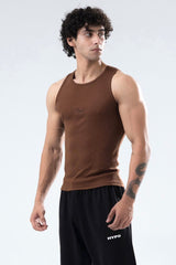 Mocha Signature Ribbed Vest