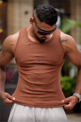 Mocha Signature Ribbed Vest