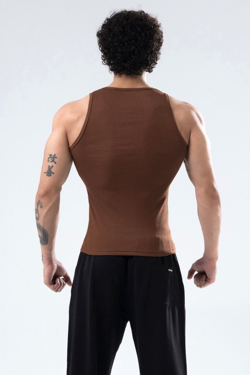 Mocha Signature Ribbed Vest