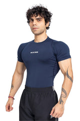 Navy Mesh Compression T-Shirt