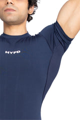 Navy Mesh Compression T-Shirt