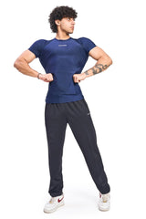 Navy Stealth Compression T-Shirt - HYPD Sports