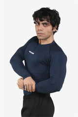 Navy Stealth Compression T-Shirt Full Sleeves