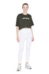 Olive Aura Crop Top - HYPD Sports