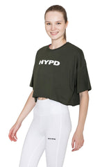 Olive Aura Crop Top - HYPD Sports