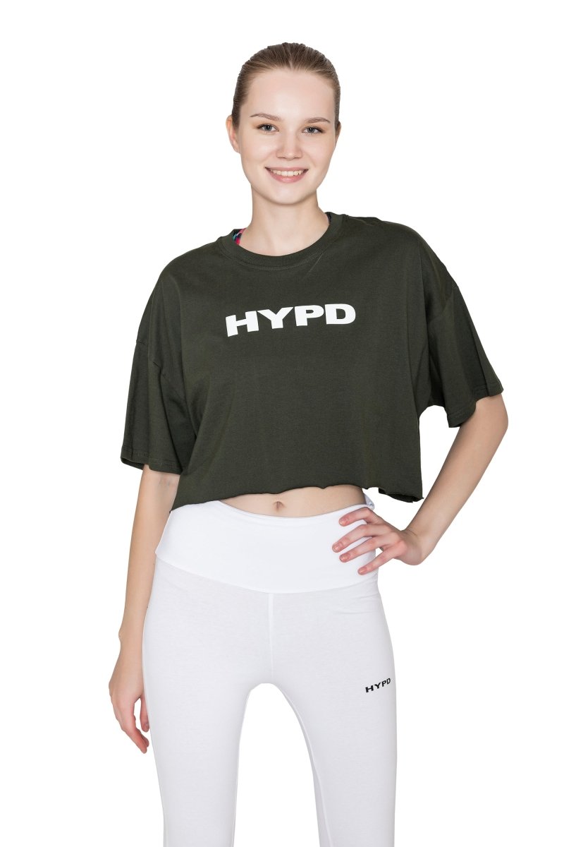 Olive Aura Crop Top - HYPD Sports