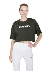 Olive Aura Crop Top - HYPD Sports