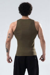 olive signature ribbed vest men 