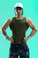 Olive Signature Ribbed Vest