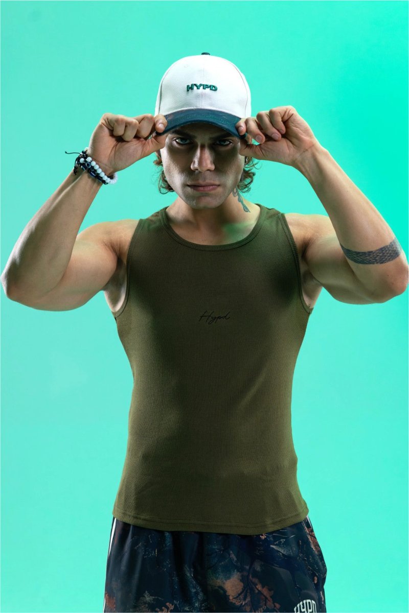 Olive Signature Ribbed Vest