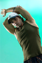 Olive Signature Ribbed Vest