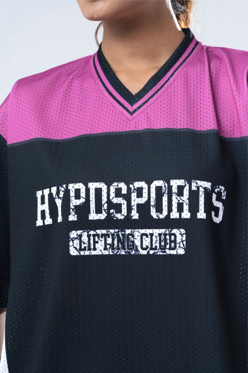 Pink Lifting Club Oversized Training Jersey For Her