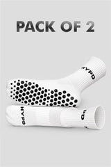 Premium Silicon Grip Socks Pack of 2 Hexagon Print