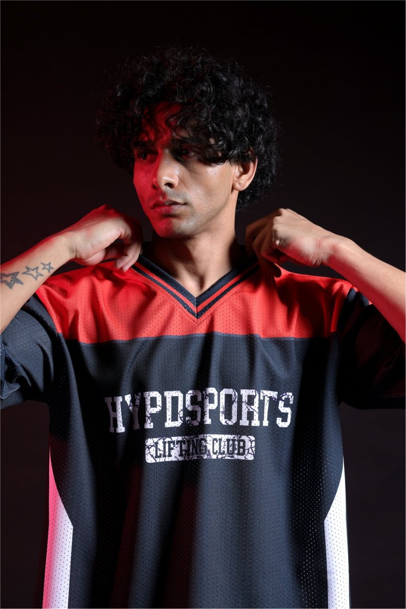 Red Lifting Club Oversized Training Jersey