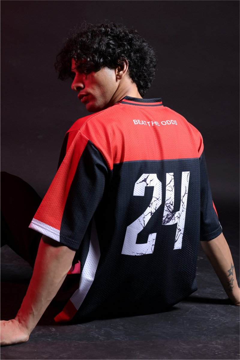 Red Lifting Club Oversized Training Jersey