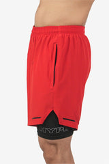 Red Velocity 2 in 1 Shorts