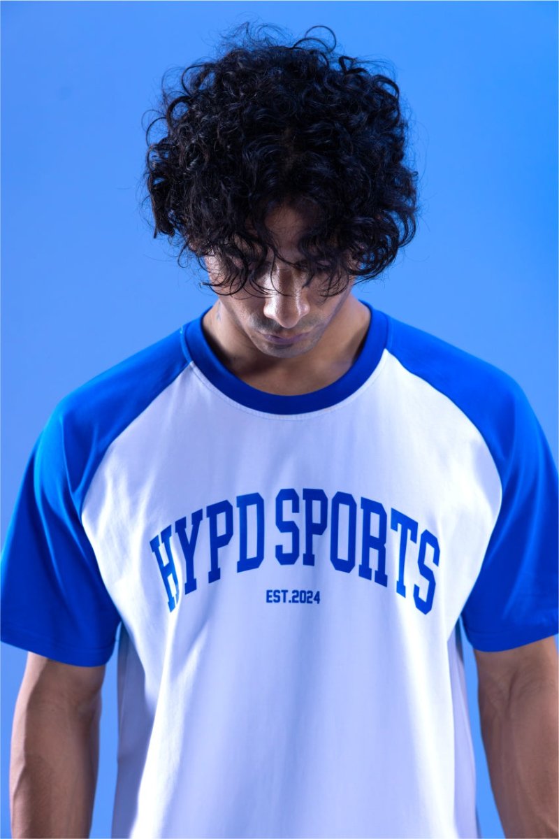 Royal/White Raglan Oversized T-Shirt