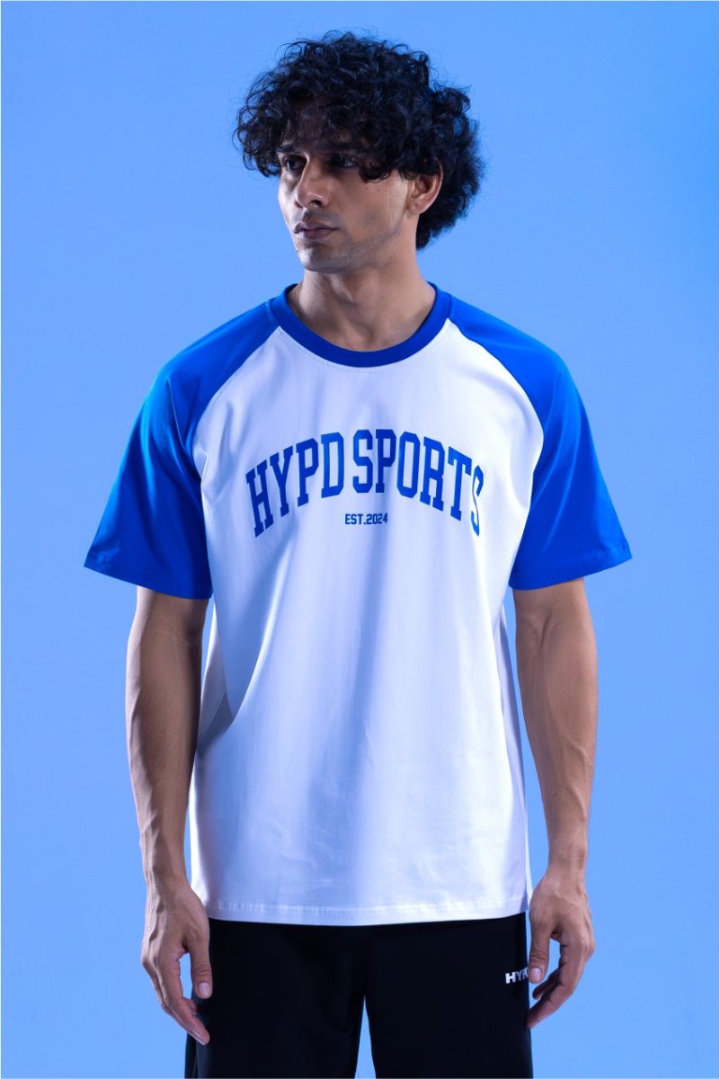 Royal/White Raglan Oversized T-Shirt