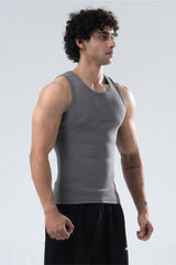 Steel Grey Signature Ribbed Vest