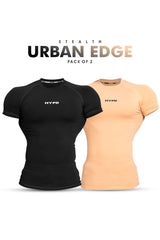Urban Edge Stealth Compression T-Shirt (Pack Of 2)