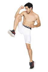 White Dynamic Compression Shorts - HYPD Sports