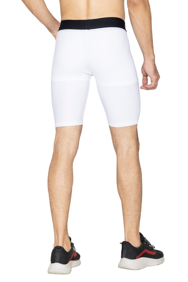 White Dynamic Compression Shorts - HYPD Sports