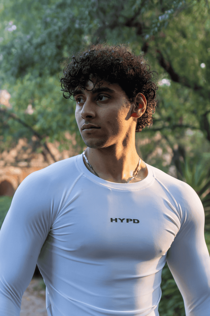 White Dynamic Compression T-Shirt Full Sleeves - HYPD Sports