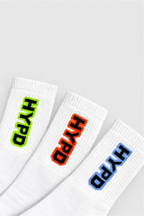 White High Ankle Socks Pack of 3