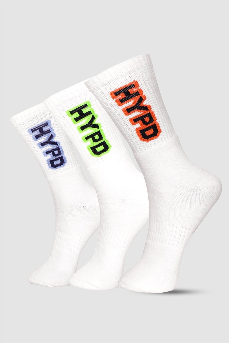 White High Ankle Socks Pack of 3 - HYPD Sports