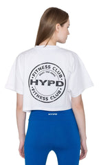 White Infinity Crop Top - HYPD Sports