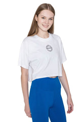 White Infinity Crop Top - HYPD Sports