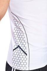 White Legacy Compression T-Shirt With Black Print - HYPD Sports
