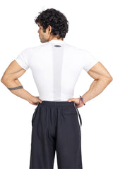 White Mesh Compression T-Shirt