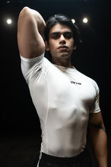 White Mesh Compression T-Shirt