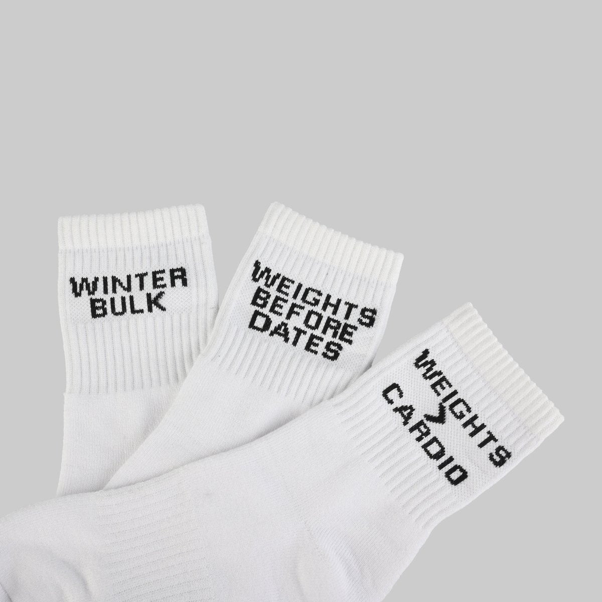 White Pack of 3 Socks - HYPD Sports