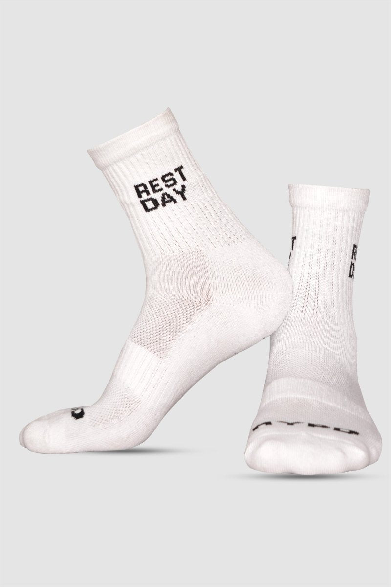 White Pack of 7 Everyday Workout Socks - HYPD Sports