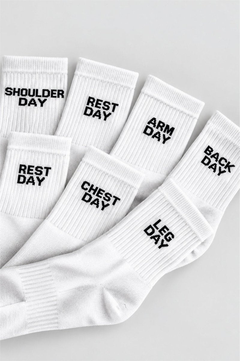 White Pack of 7 Everyday Workout Socks
