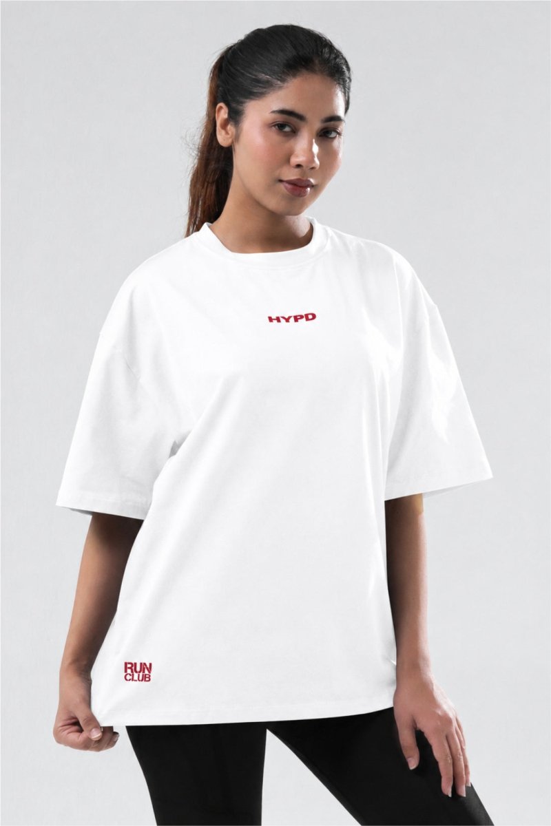 White Run Club Oversized T-Shirt Women