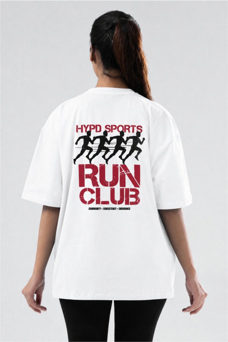 White Run Club Oversized T-Shirt Women