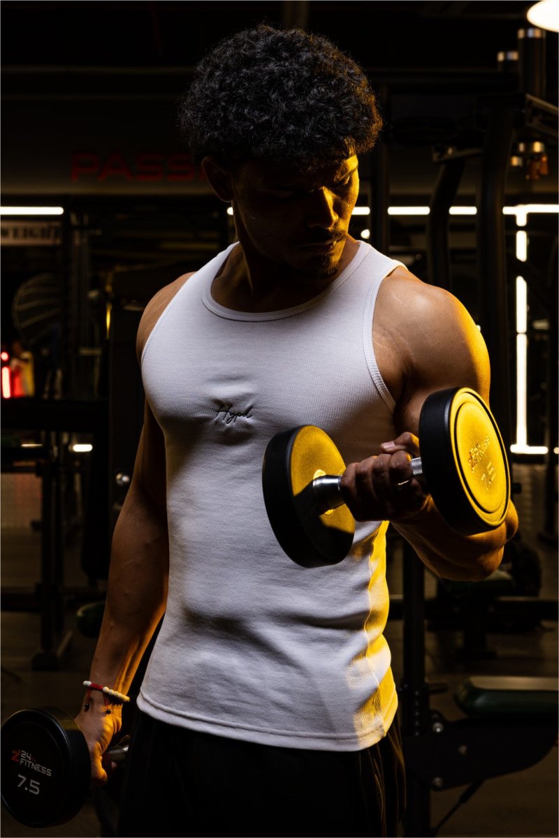 White Signature Ribbed Vest