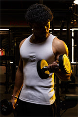 White Signature Ribbed Vest