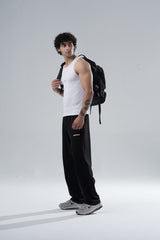 White Signature Ribbed Vest